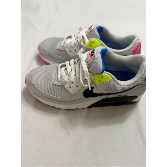 Nike Air Max 90 Platinum Grey Neon Pink Blast Volt Black DZ4398-001 Men\'s 11 main image 6